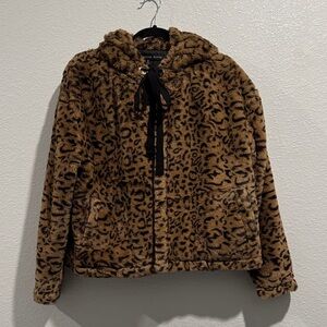 Brown Leopard Teddy Jacket